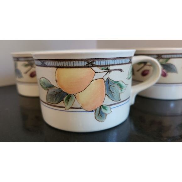 (Set of 4) Mikasa Intaglio GARDEN HARVEST Cups CAC29 Stoneware - Picture 10 of 15